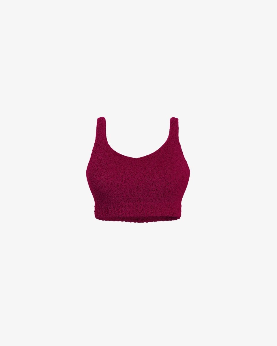 Dames Bouclé Crop Top | Zachte Structuur & Croplengte | Loungen & Casual