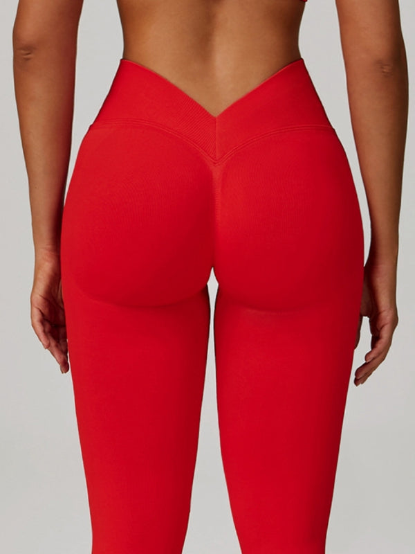 Sportshort Dames Seamless Hoge Taille – Diepe V-Rug
