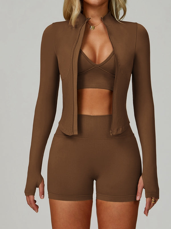 Sportshort Dames Seamless Hoge Taille – Diepe V-Rug