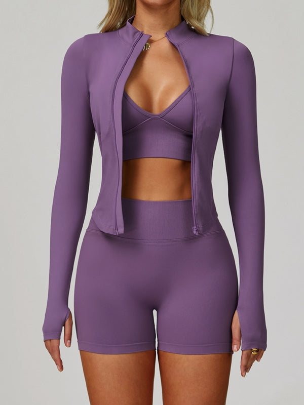 Sportshort Dames Seamless Hoge Taille – Diepe V-Rug