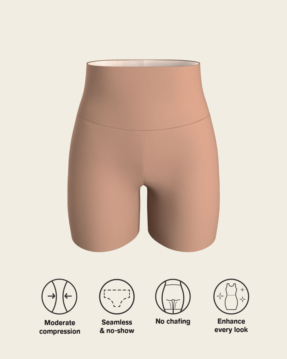 NAYA - Onzichtbare Slip Short - LivingCurves Panties Bruin / S