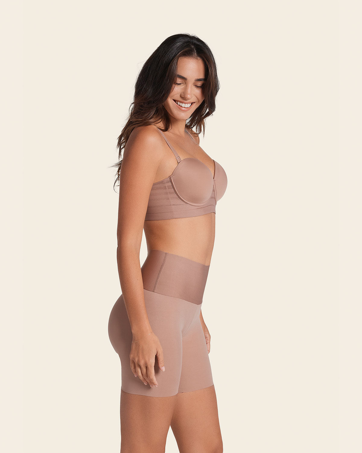 NAYA - Onzichtbare Slip Short - LivingCurves Panties Bruin / S