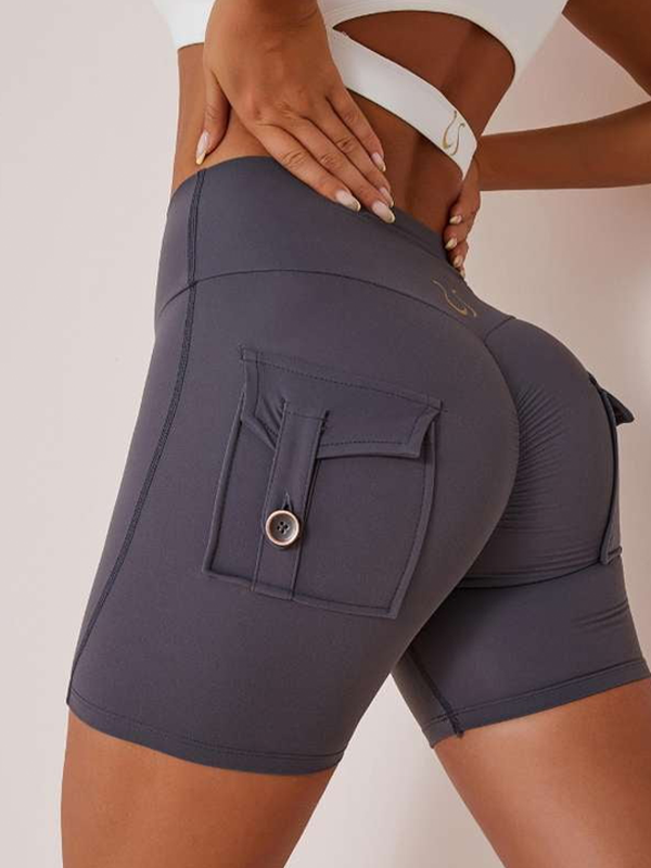 Sportshort Dames Cargo Hoge Taille met Lift-Effect