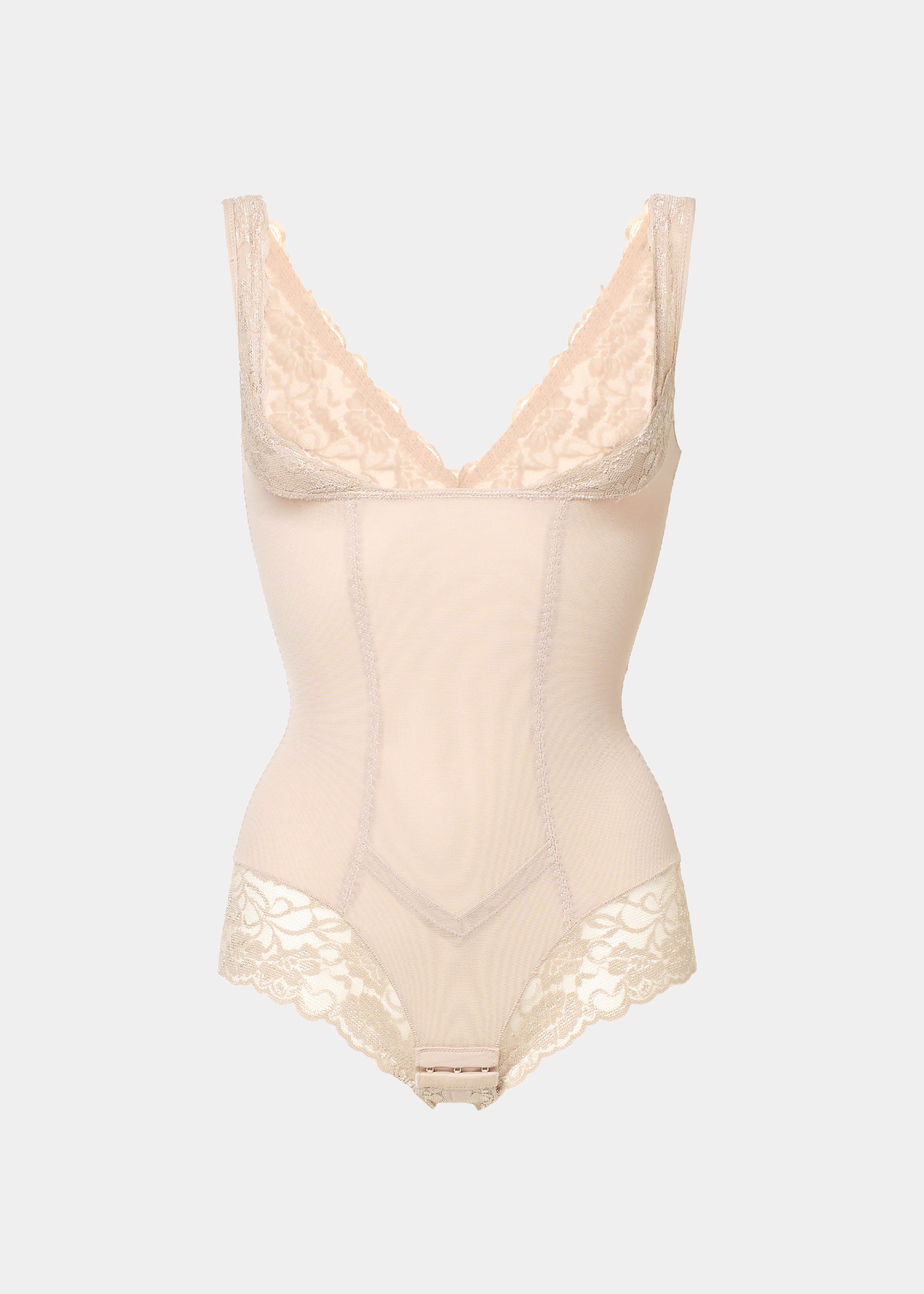 Dames Corrigerende Body met Mesh en Kant Sterk
