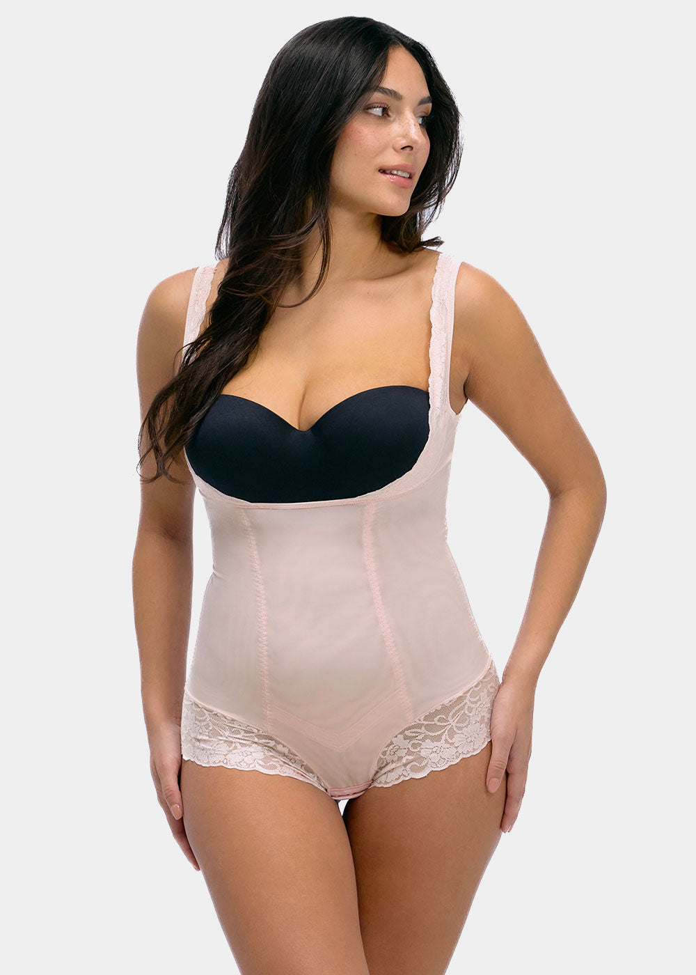 Dames Corrigerende Body met Mesh en Kant Sterk
