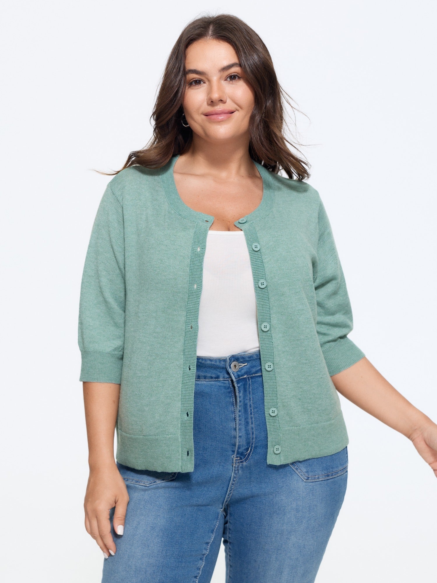 Gebreid Vest Dames Heather