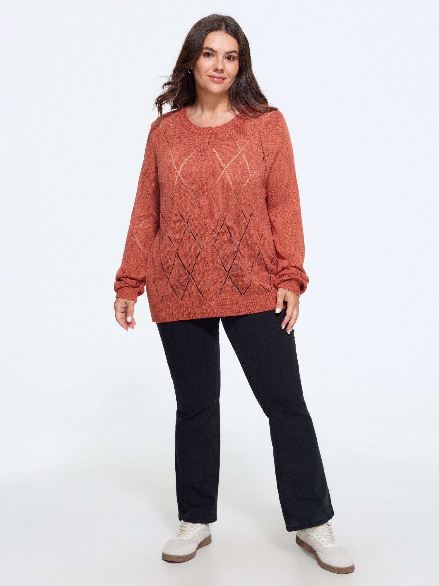 Gebreid Vest Dames Diamond