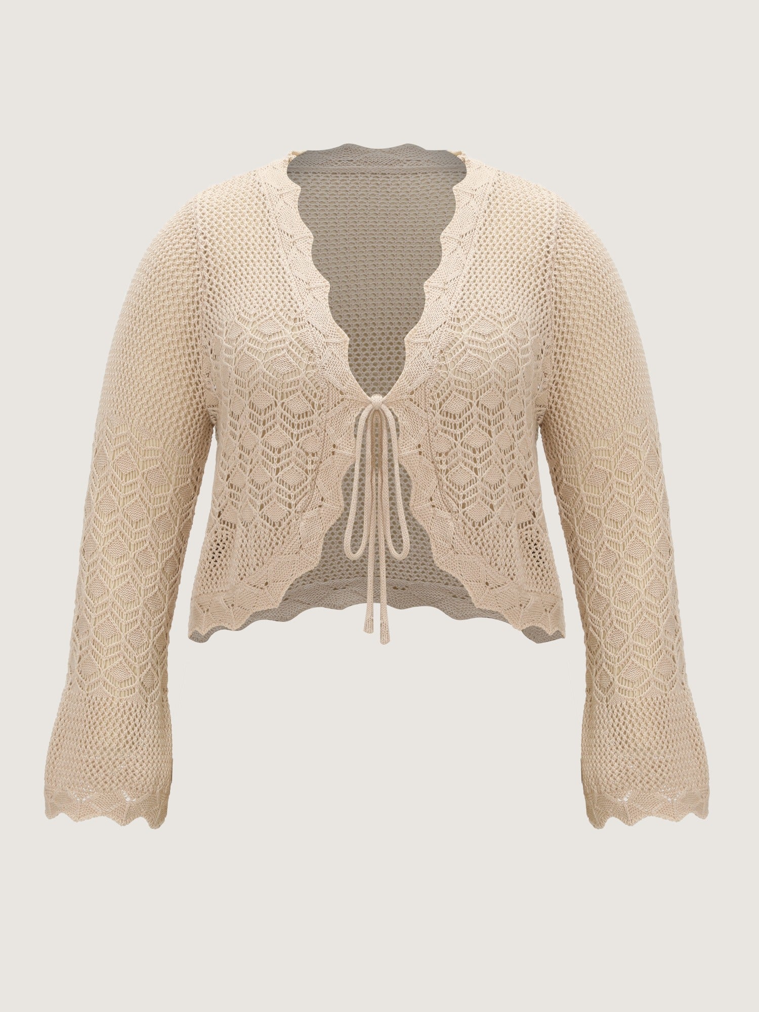 Gebreid Vest Dames Scallop