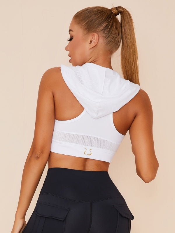 Sporttop Dames Hooded Vest – Effen Kleuren – S t/m 3XL