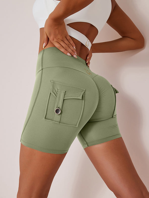 Sportshort Dames Cargo Hoge Taille met Lift-Effect
