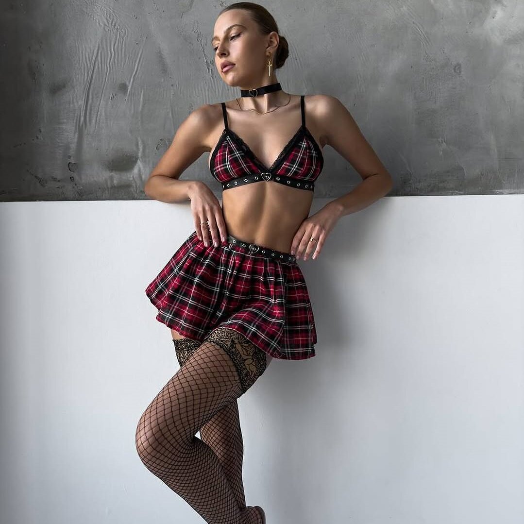 SCHOOLGIRL - Lingerieset Dames – Met Halsband – Verfijnde Set & Vrouwelijke Pasvorm