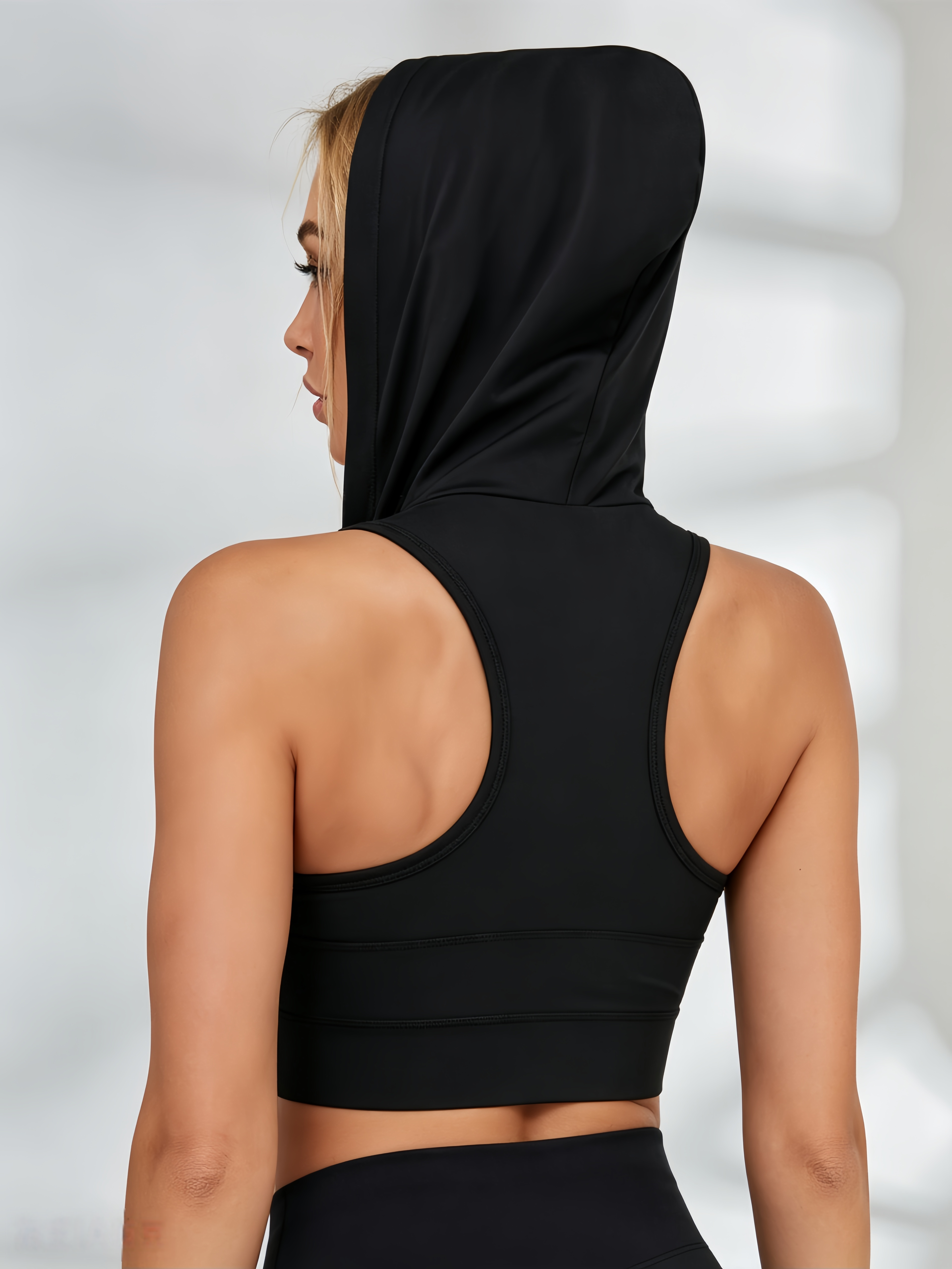 Sporttop Dames Hooded Vest – Effen Kleuren – S t/m 3XL