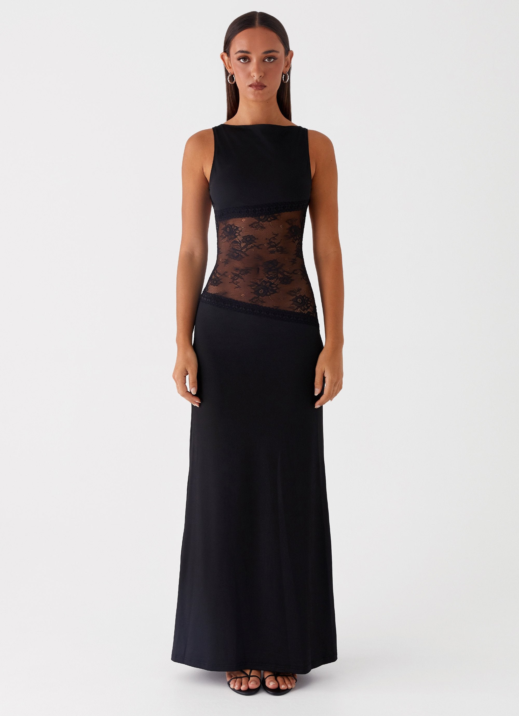 Maxi Jurk Dames – Open Rug Kant Zomerjurk Elegant
