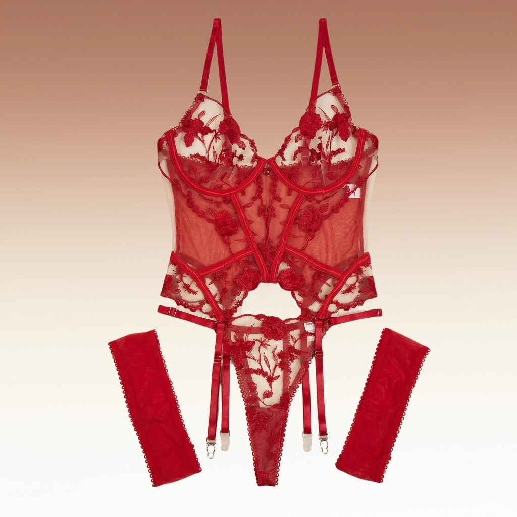 Lingerieset Met Jarretels Dames