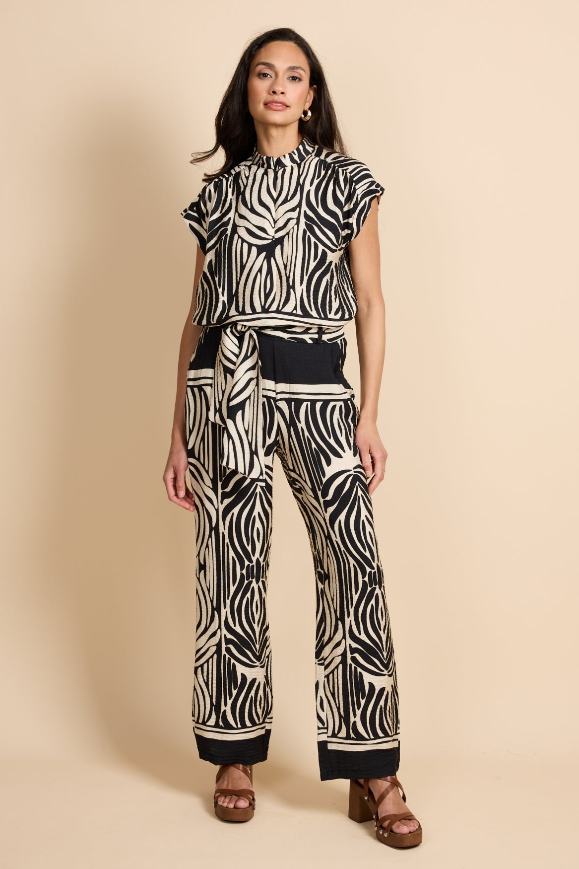 Ilsebel broek | Zwart/Zand