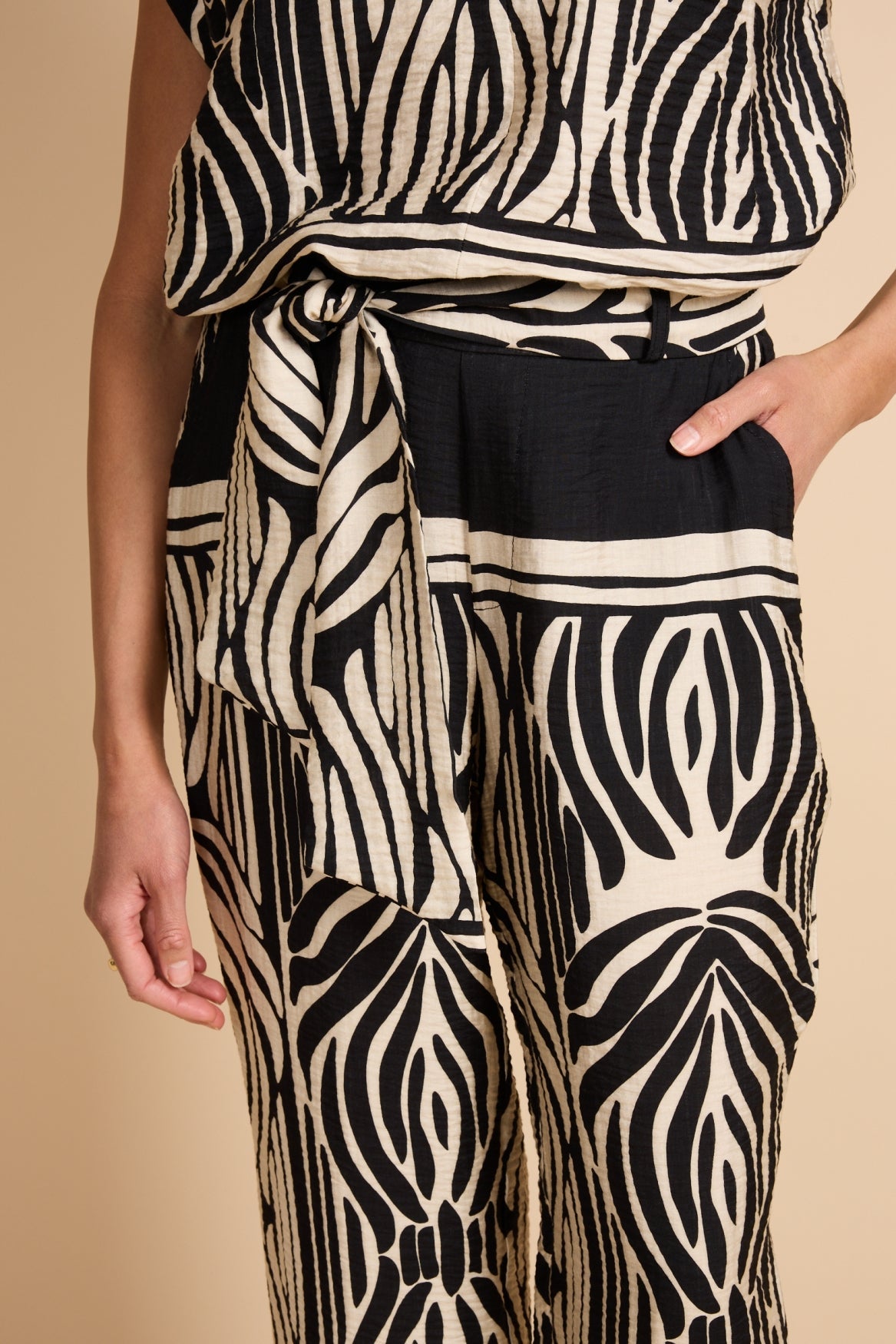 Ilsebel broek | Zwart/Zand