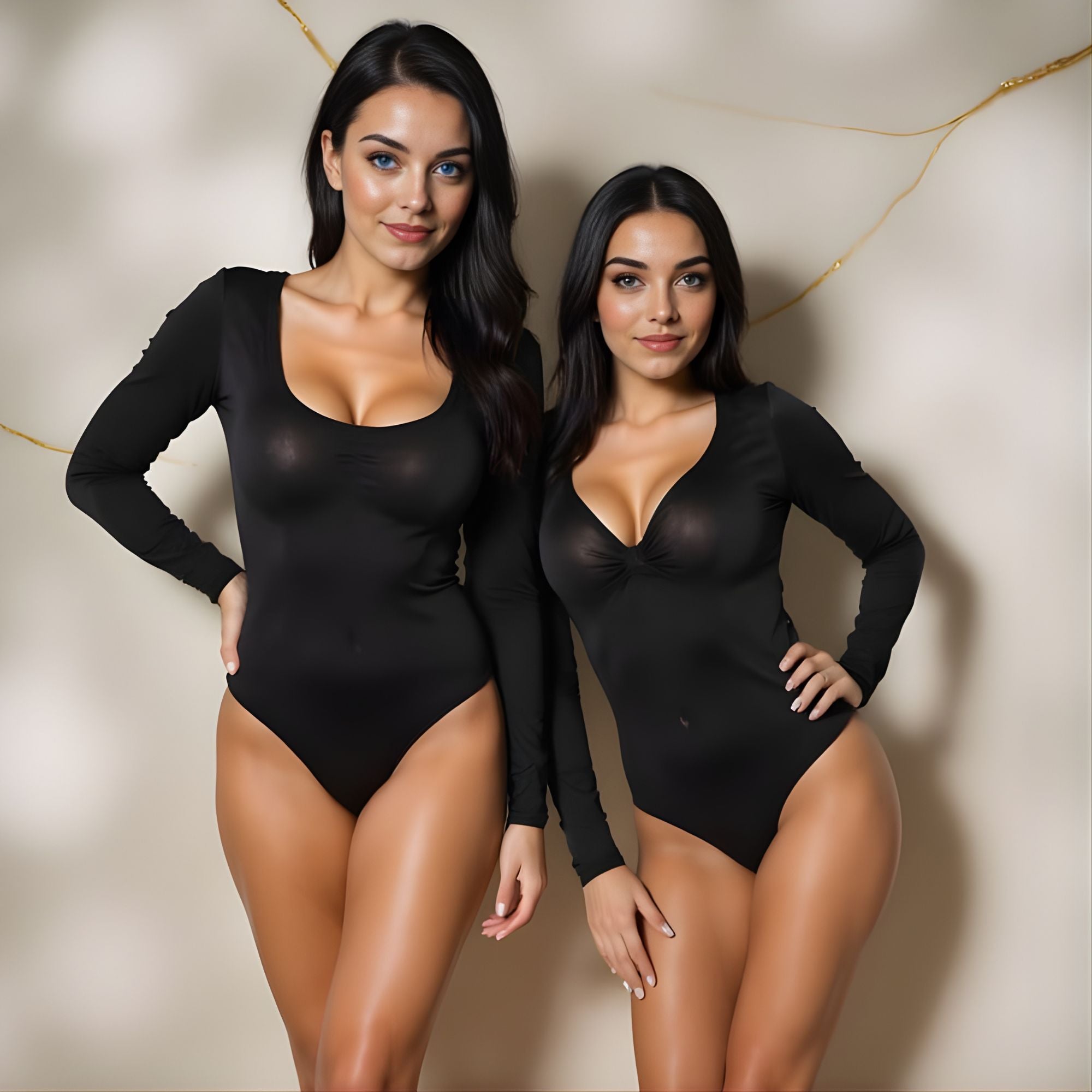 LIVC – Corrigerende Body Dames Lange Mouw Stringmodel – Direct Glad Silhouet