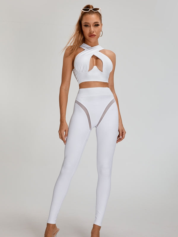 Sport BH Dames Cross Back Lift-Effect Wit Zwart