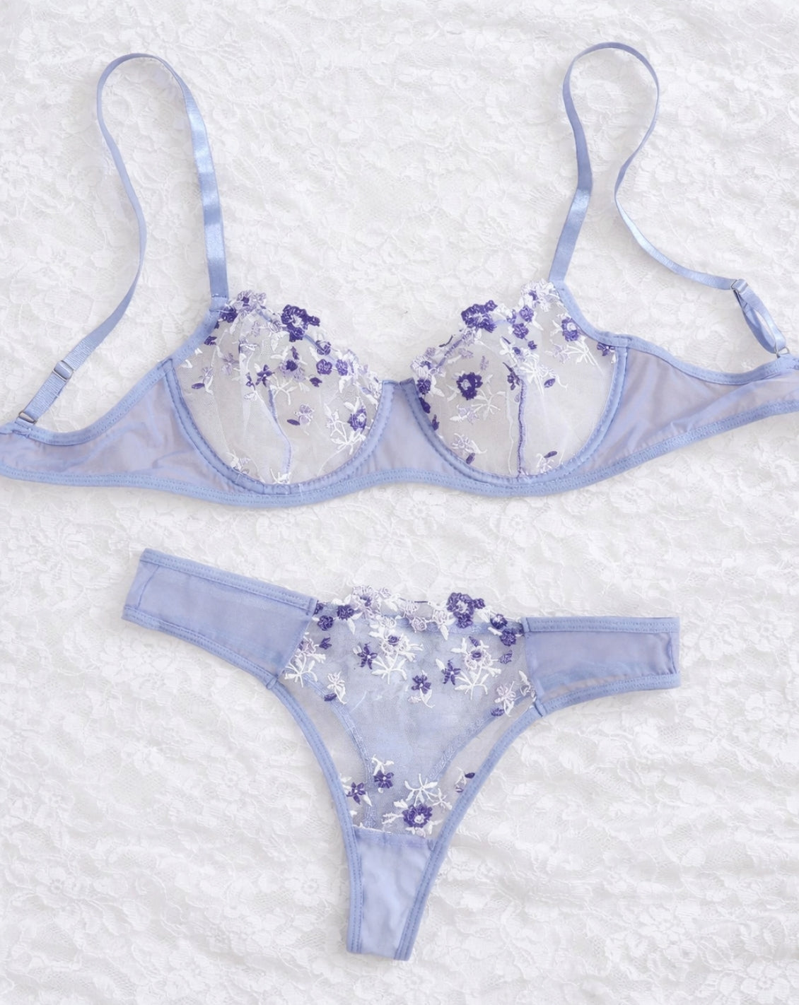 LILIA - Lingerieset Dames Bloemen – Zacht – Verfijnde Set & Vrouwelijke Pasvorm
