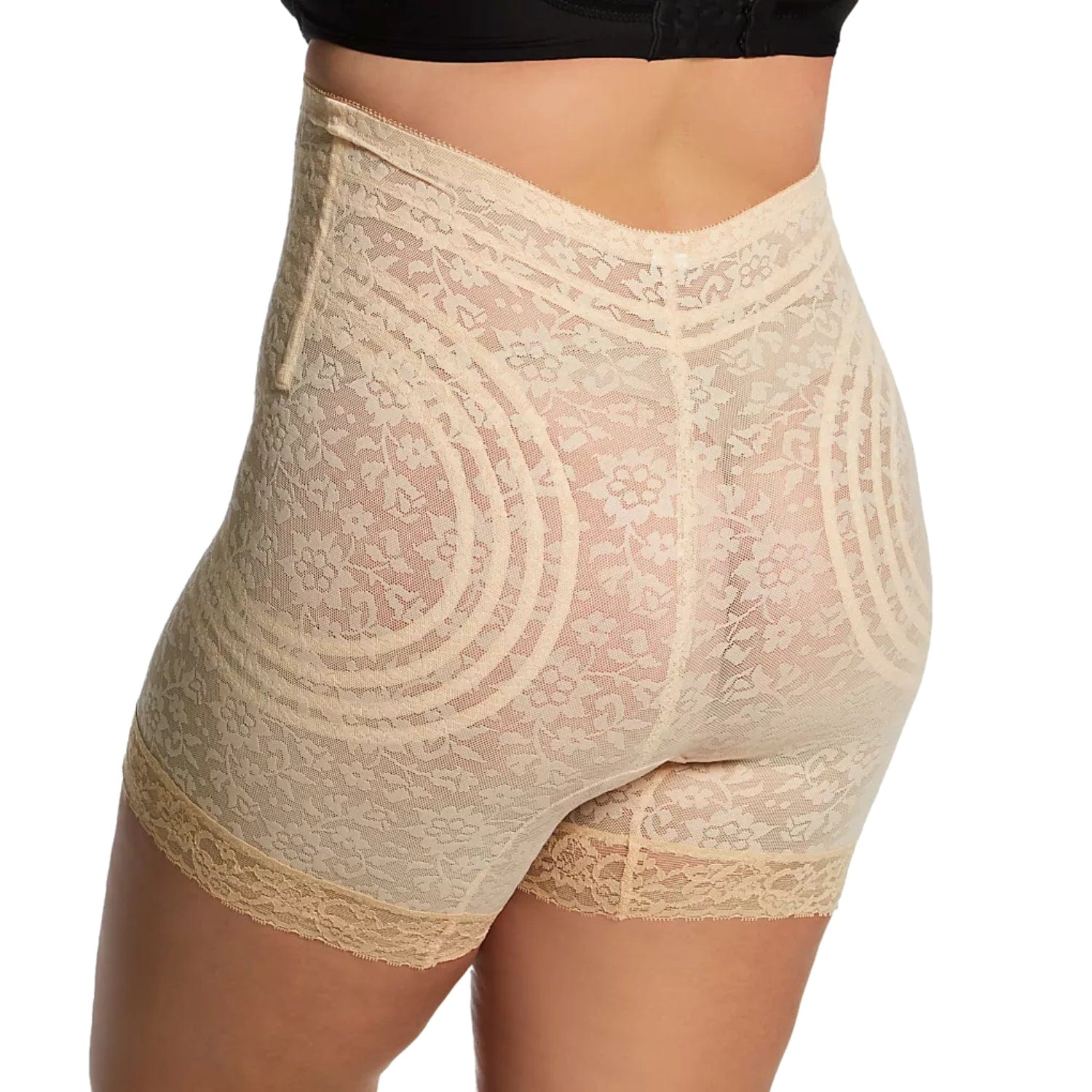 Style 6207 | No Roll High Waist Lace Thigh Slimmer with Extra Firm Support - LivingCurves High Waist Leg Shaper Mokka / S/26