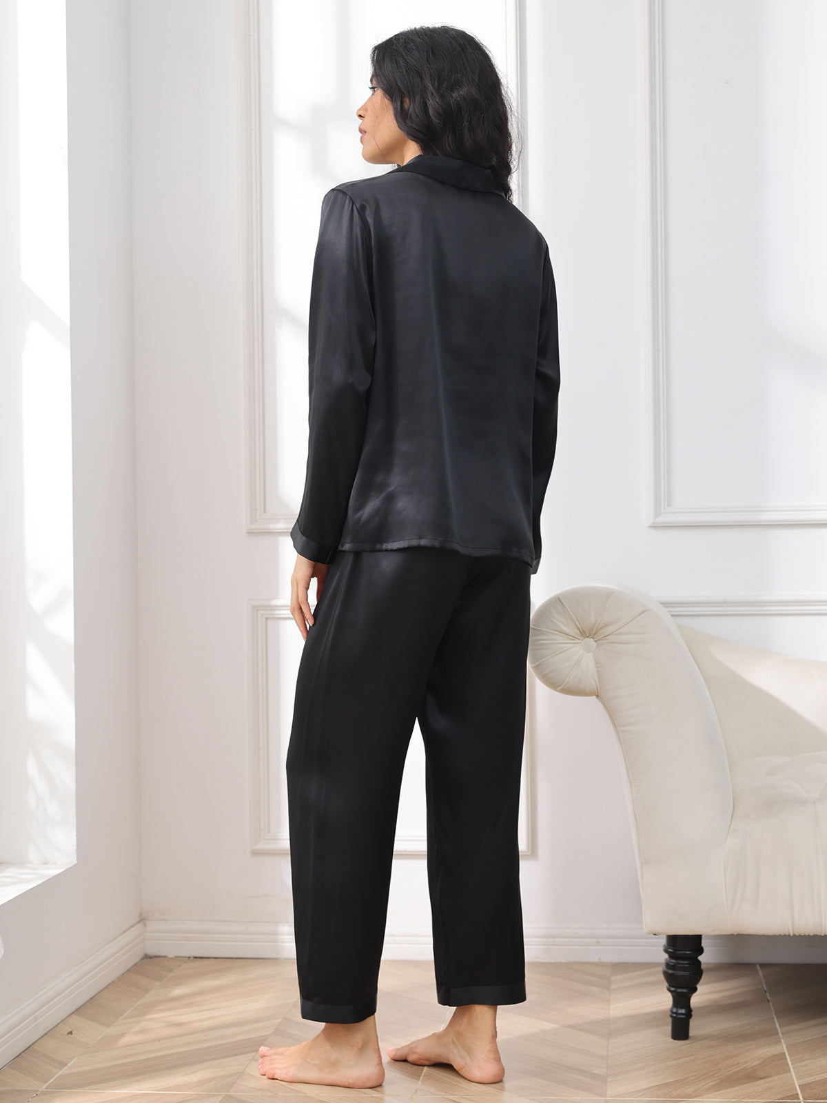 Luxe Satijnen Pyjamaset Moerbeizijde