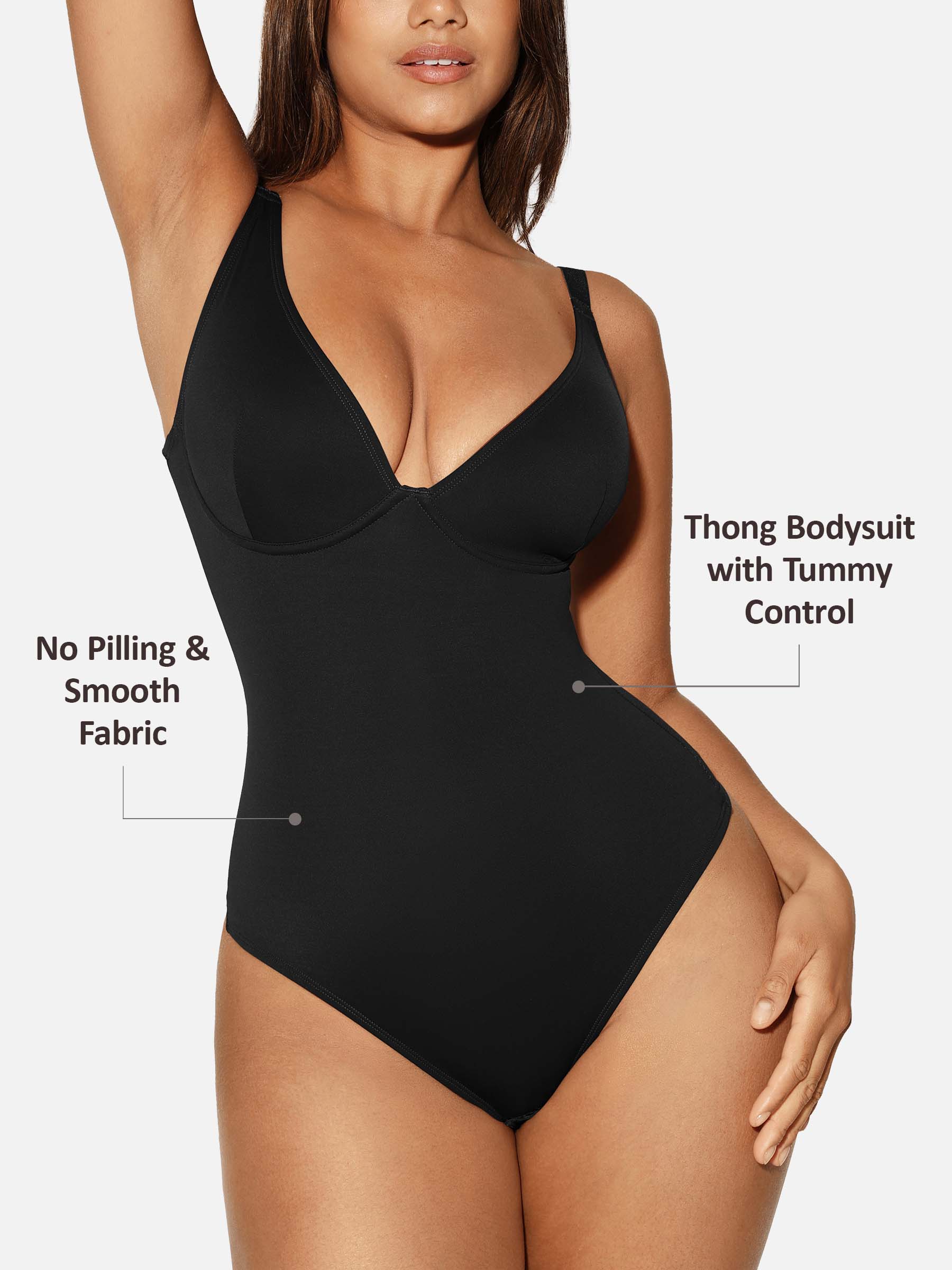 SHAPE ESSENTIAL – Corrigerende Body Dames met V-hals – Buikcontrole & Glad Silhouet
