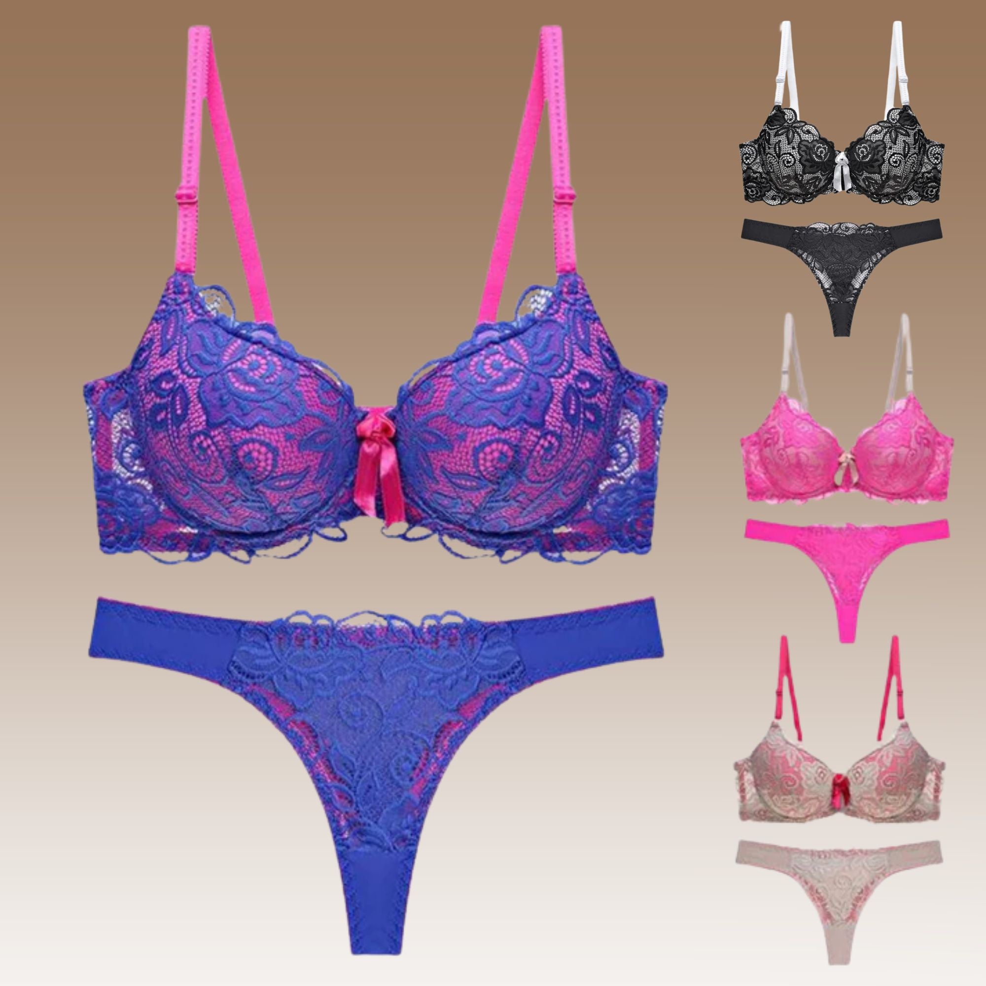 CÉLESTINE - Bh En String Set Dames Kant – Zacht Draagcomfort & Elegante Look
