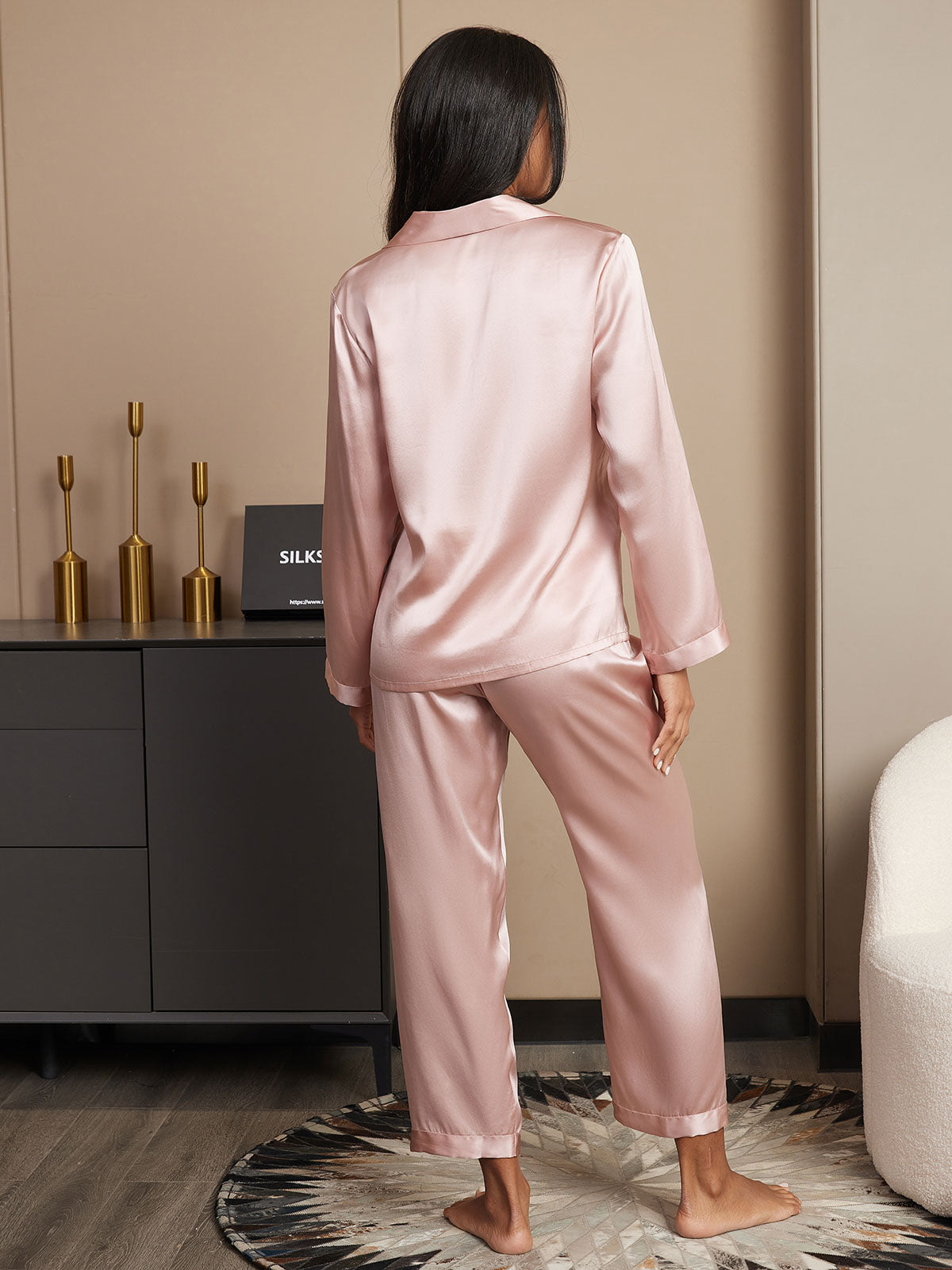 Luxe Satijnen Pyjamaset Moerbeizijde