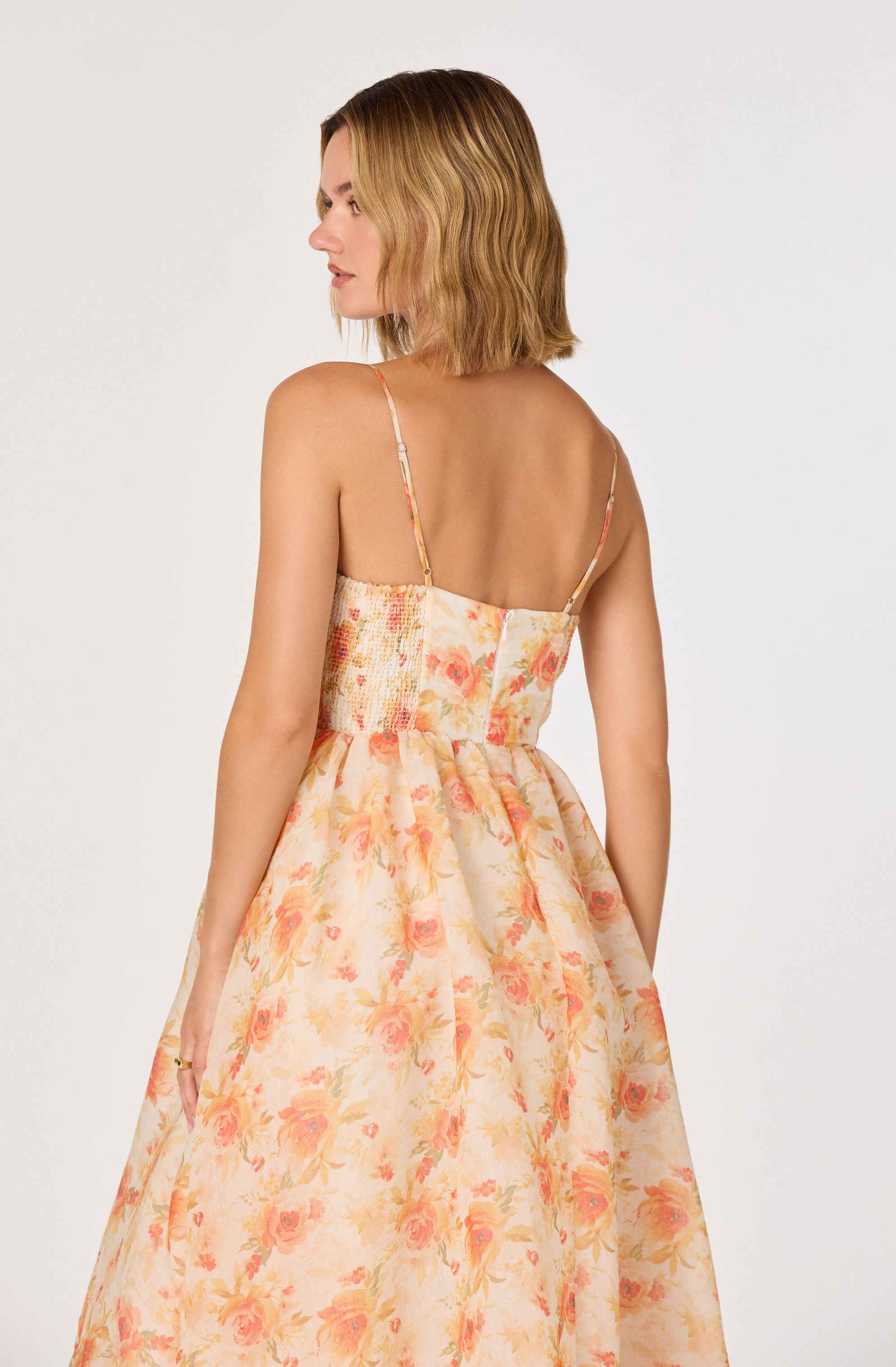 Midi Jurk Met Bloemenprint