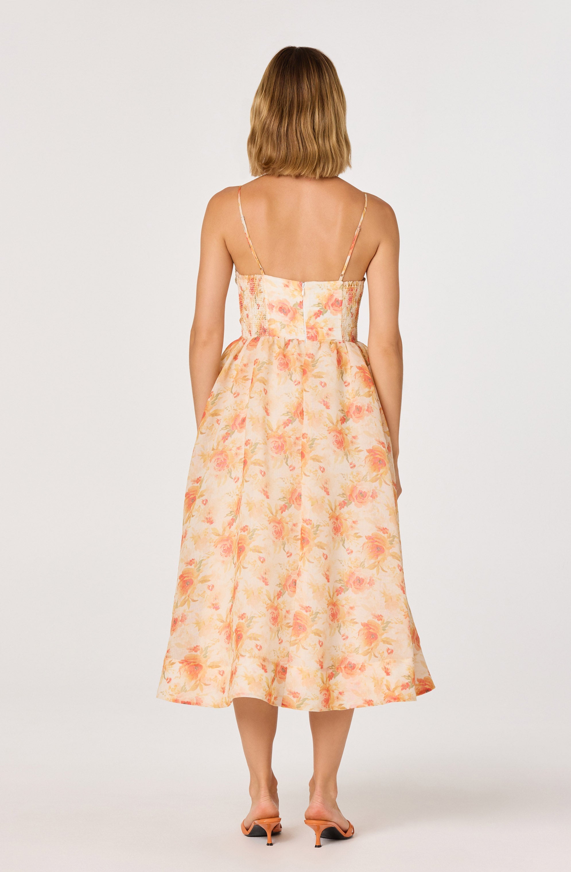 Midi Jurk Met Bloemenprint