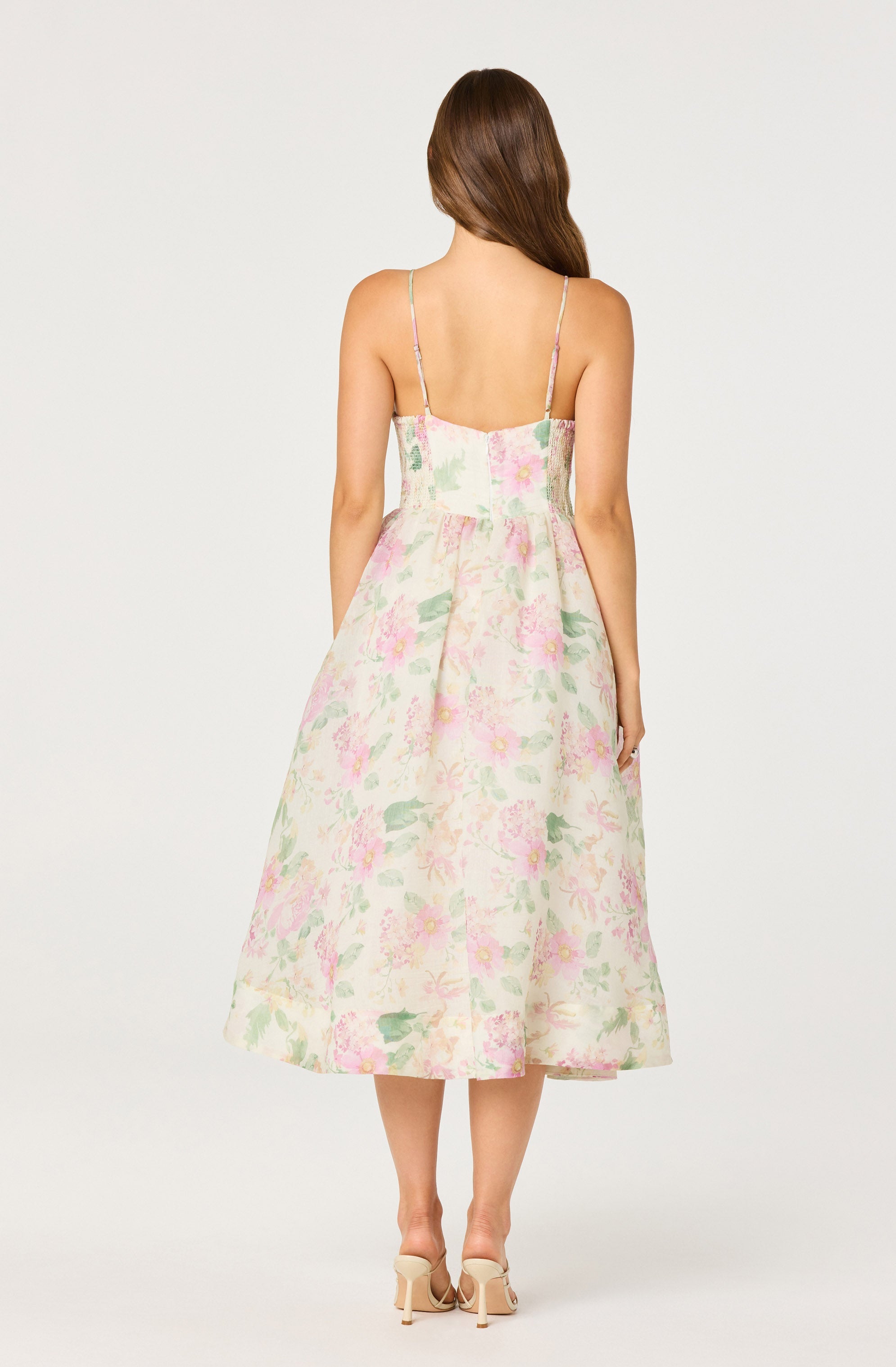 Midi Jurk Met Bloemenprint