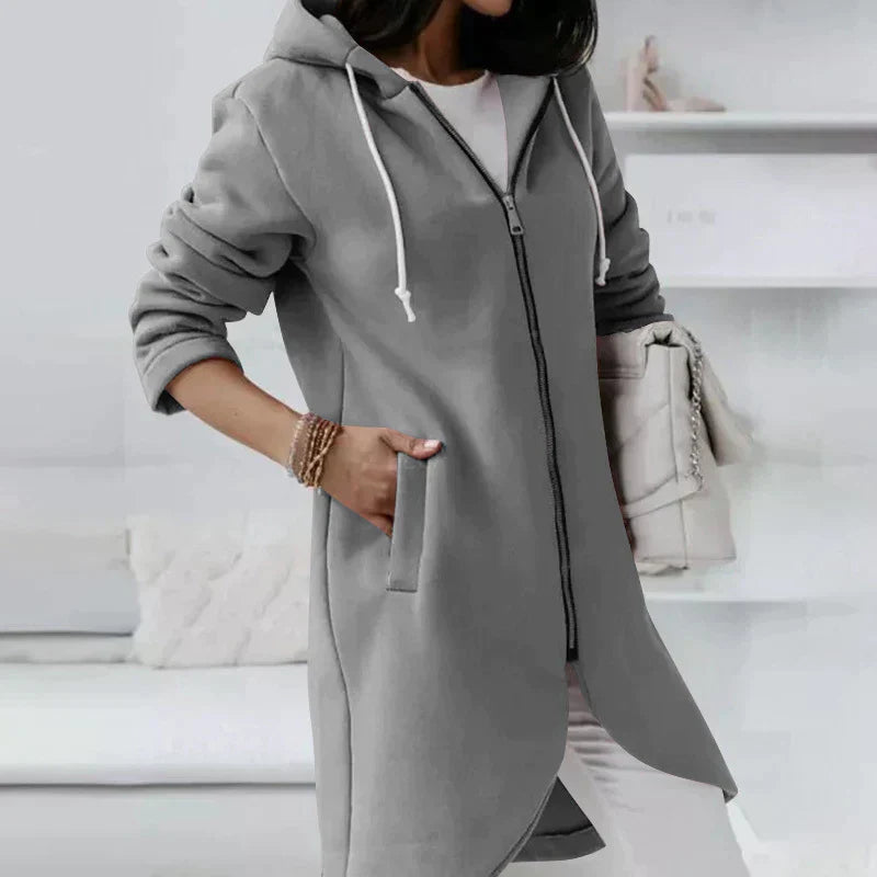Miss | Hoodie Dames Lang Ritssluiting Oversized Herfst