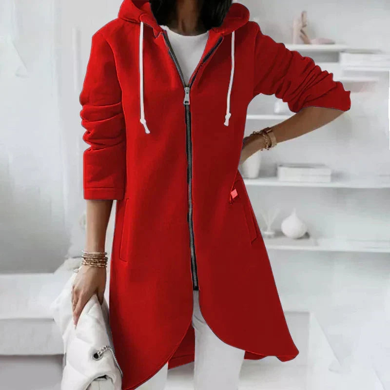 Miss | Hoodie Dames Lang Ritssluiting Oversized Herfst
