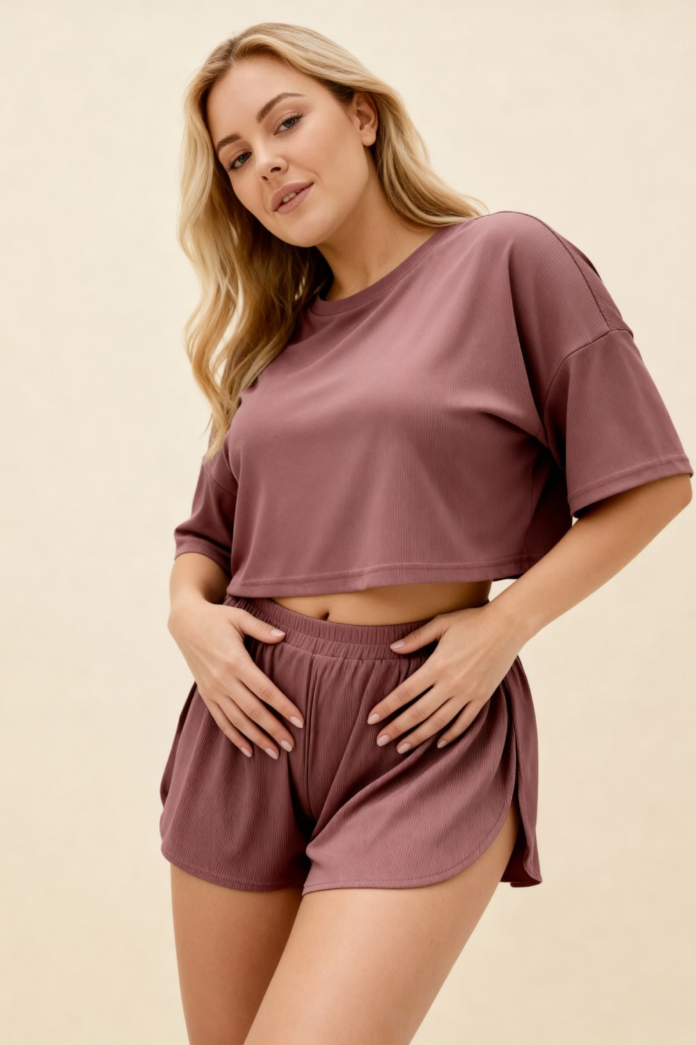 Comfortabele Pyjamaset Dames Oudroze