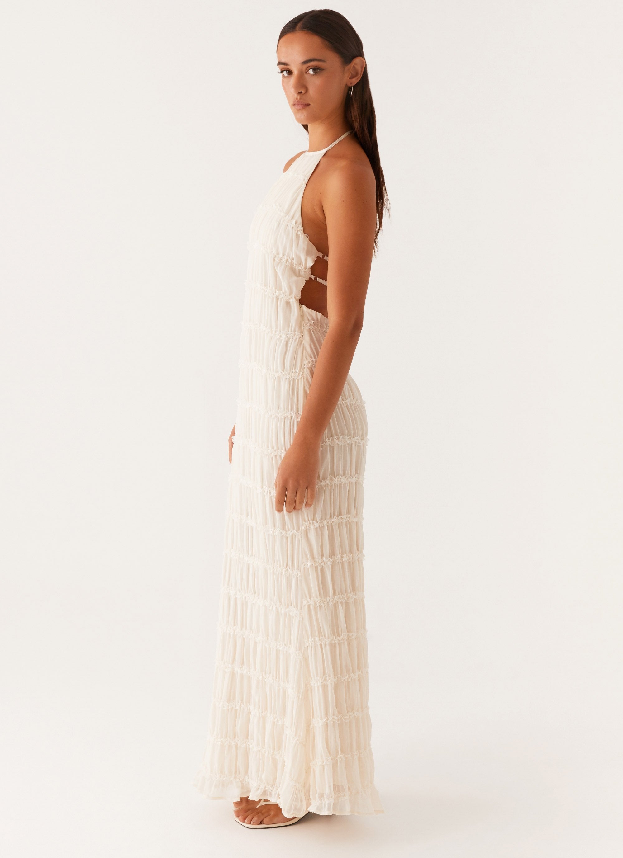 Maxi Jurk Halter – Open Rug Zomerjurk Dames