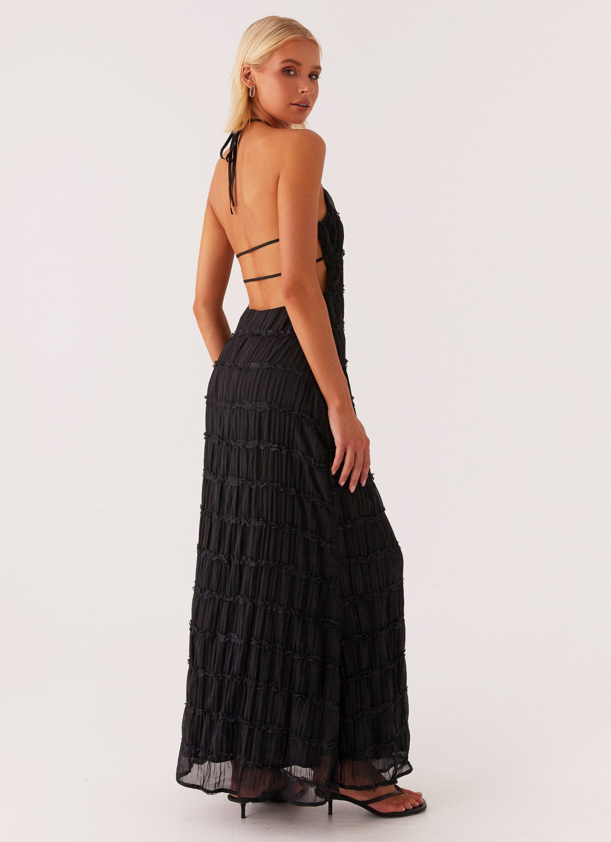 Maxi Jurk Halter – Open Rug Zomerjurk Dames