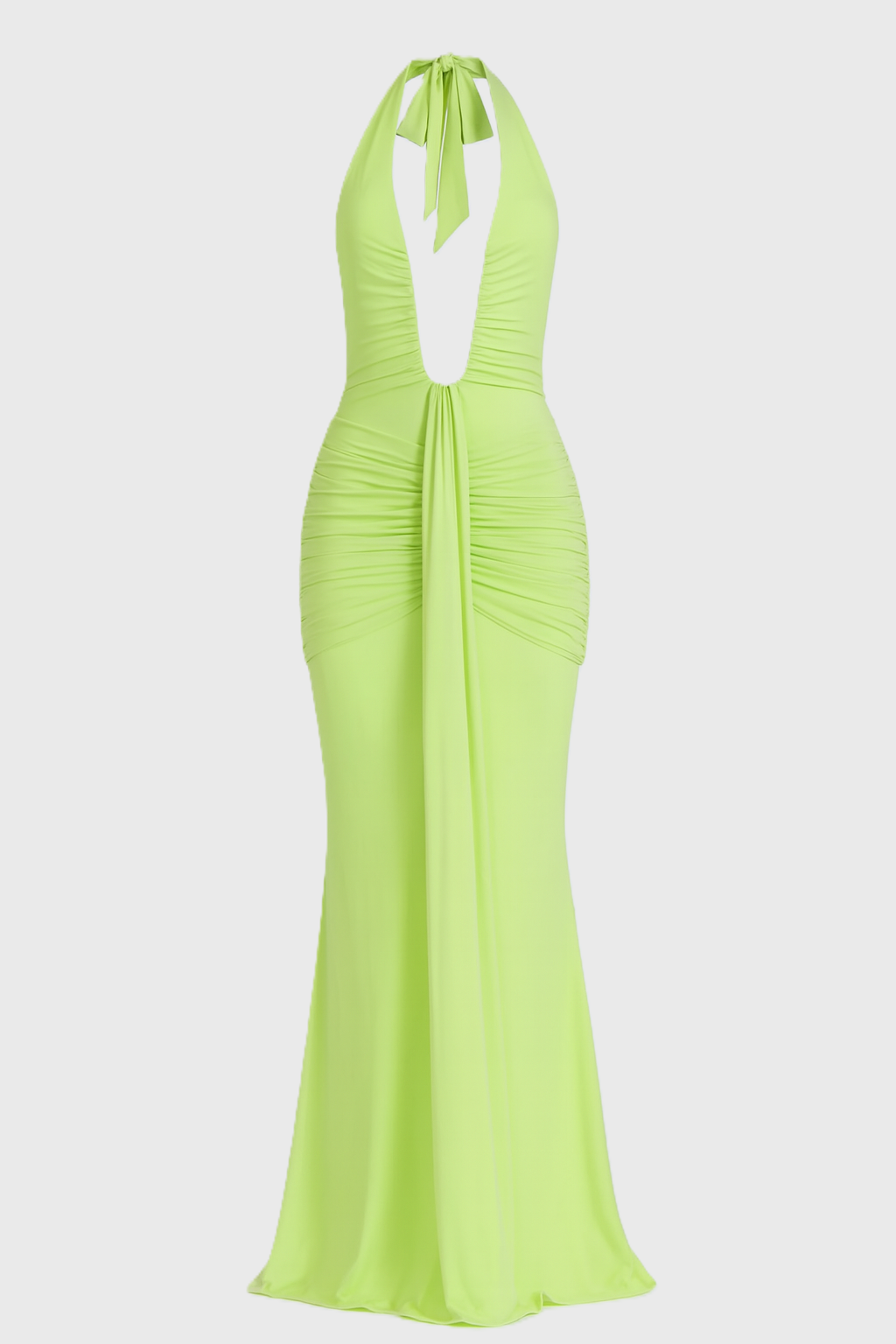 Halter Maxi Jurk met Diepe V-Hals