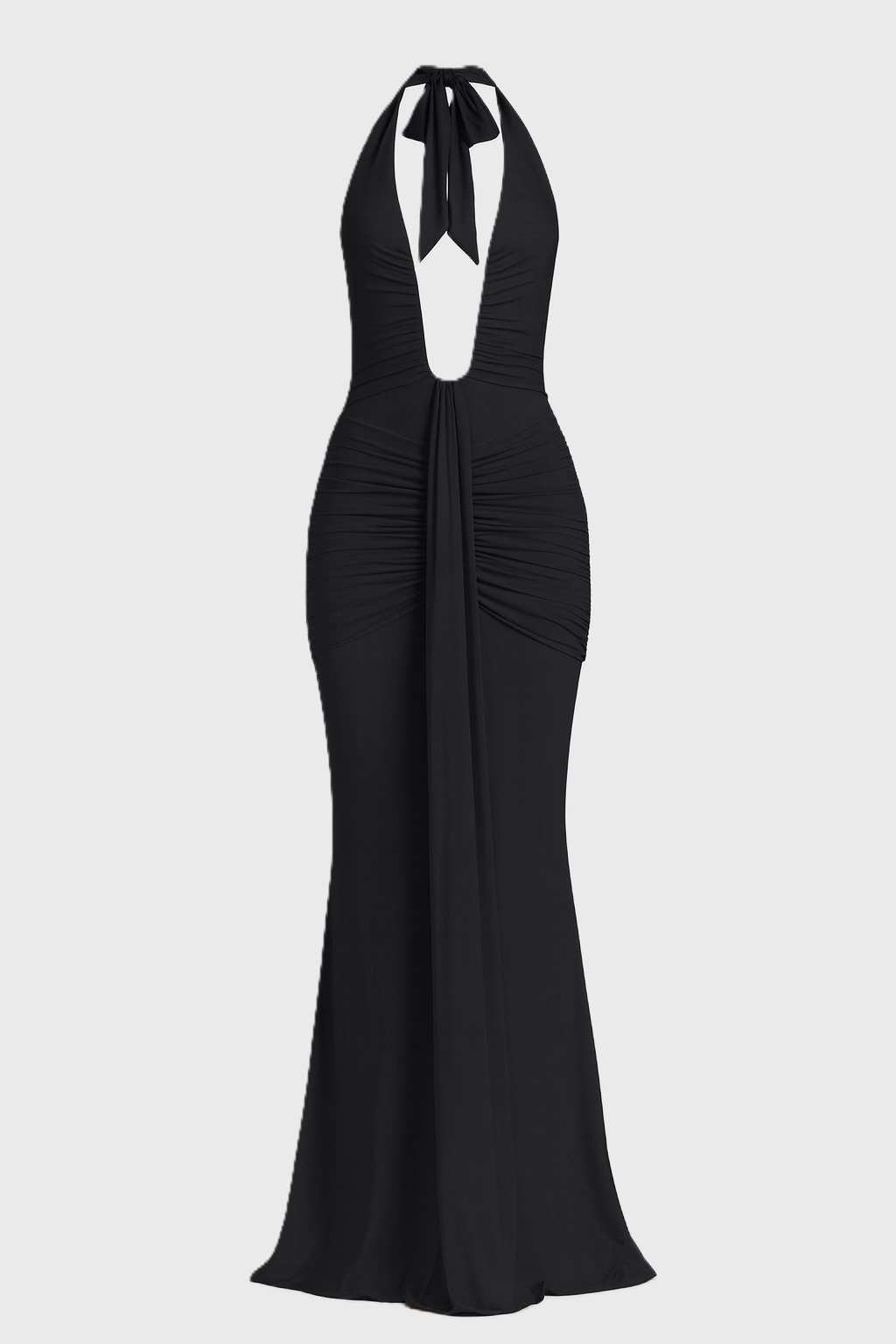 Halter Maxi Jurk met Diepe V-Hals