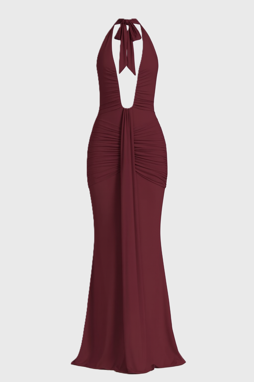 Halter Maxi Jurk met Diepe V-Hals