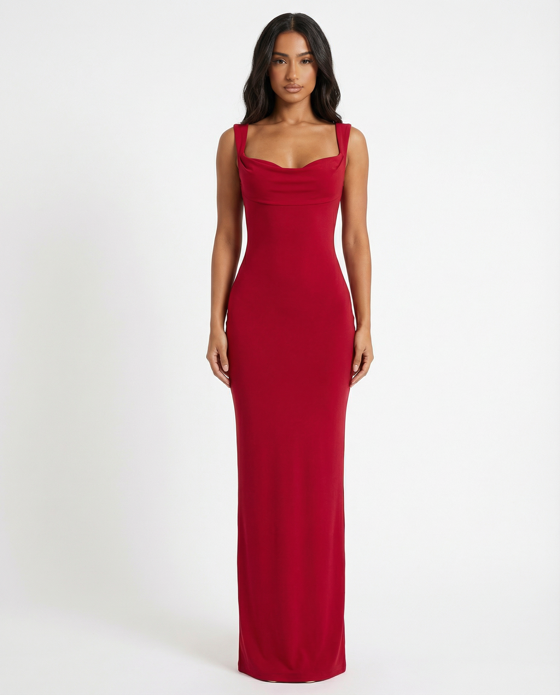 Maxi Jurk Open Rug met Strikdetail