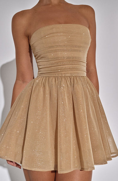 Chique Bruiloft Gastenjurk Dames Strapless met Uitlopende Rok