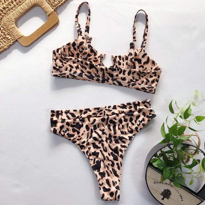 MIA Bikini Set Dames – Luipaardprint Set met Zomerse Look