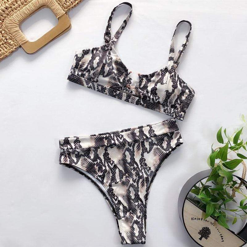 MIA Bikini Set Dames – Luipaardprint Set met Zomerse Look