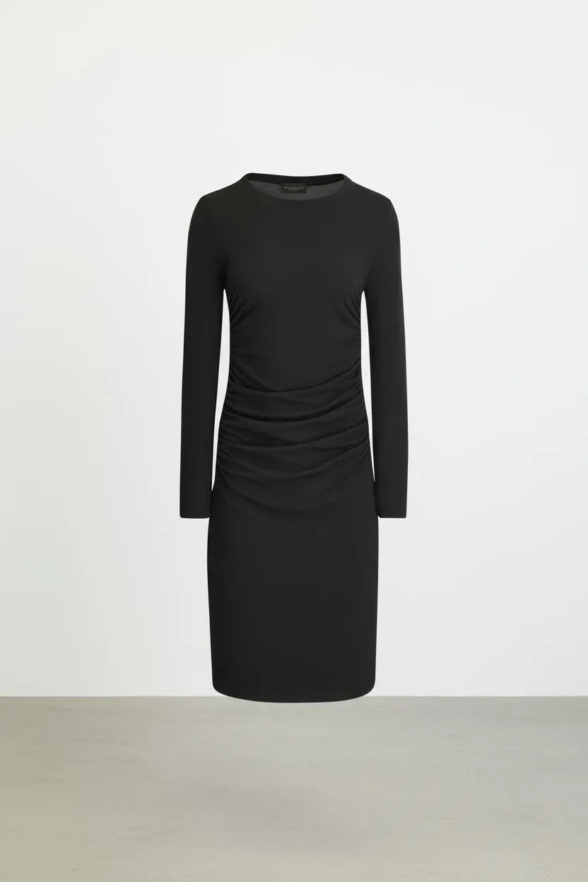 Bodycon Jurk Dames | Stretchkatoen Zijruche Detail