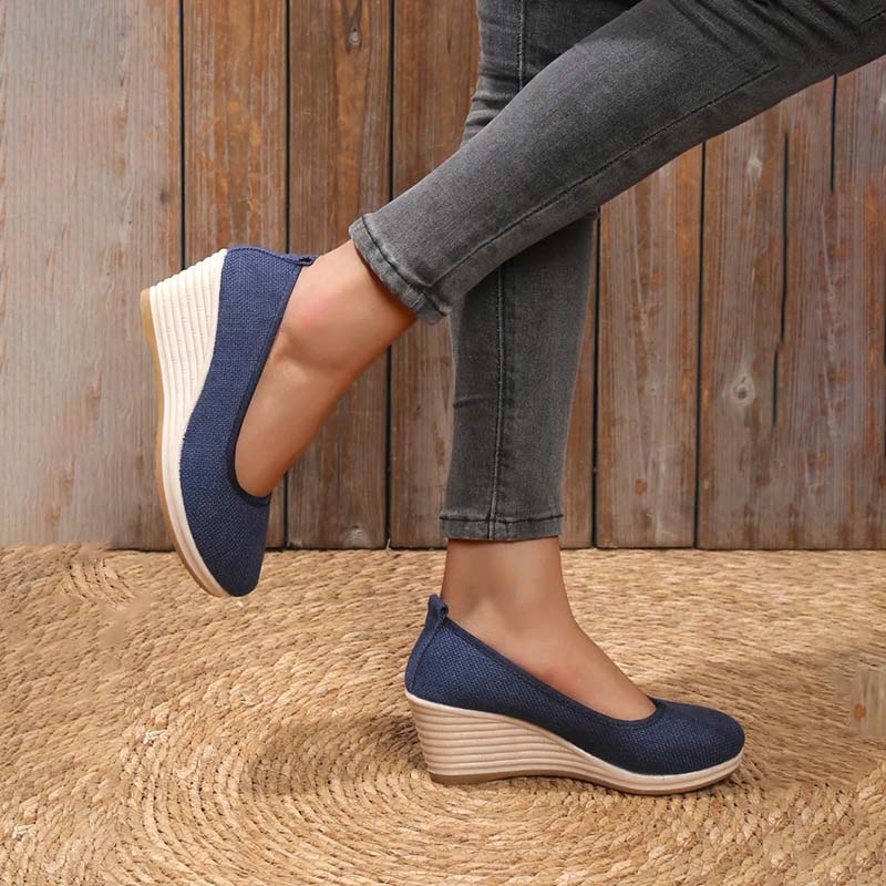 Elegante Comfort Pumps Dames met Hoge Sleehak en Instapper Pasvorm