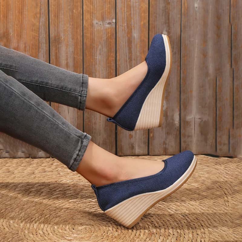 Elegante Comfort Pumps Dames met Hoge Sleehak en Instapper Pasvorm