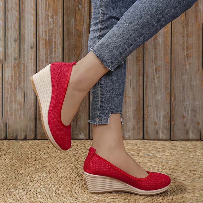 Elegante Comfort Pumps Dames met Hoge Sleehak en Instapper Pasvorm