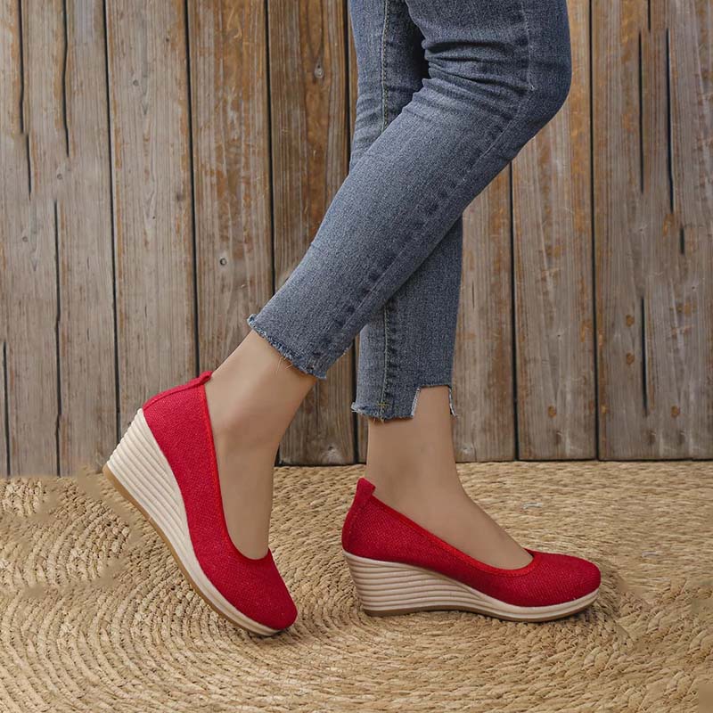 Elegante Comfort Pumps Dames met Hoge Sleehak en Instapper Pasvorm