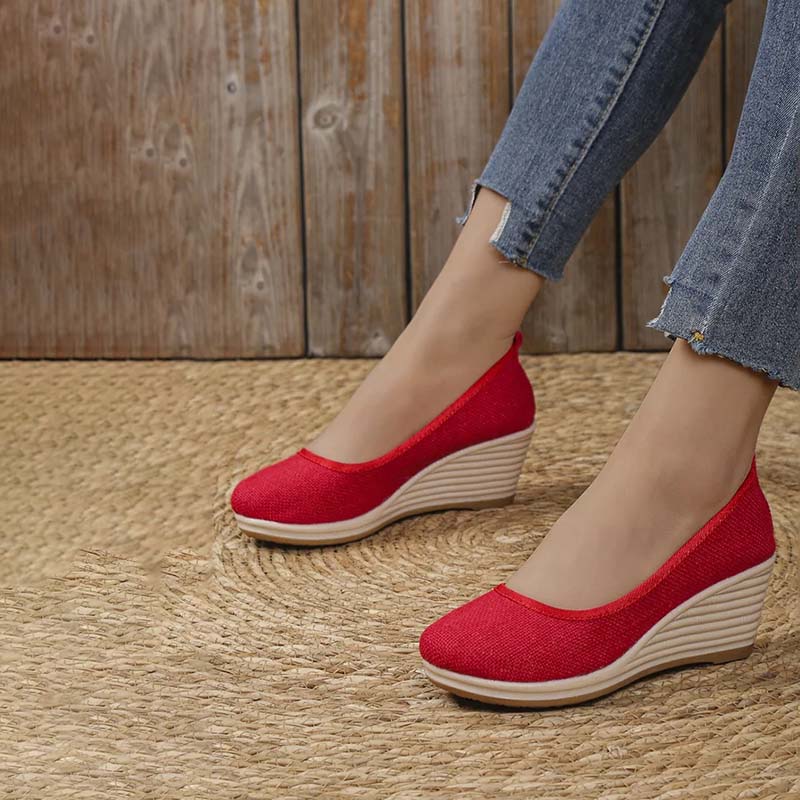 Elegante Comfort Pumps Dames met Hoge Sleehak en Instapper Pasvorm