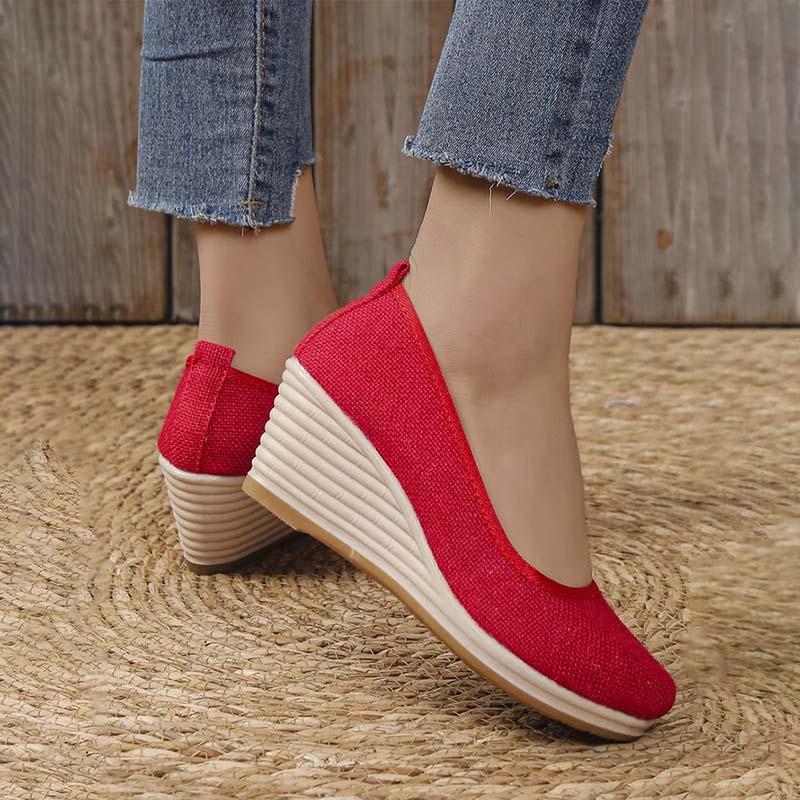 Elegante Comfort Pumps Dames met Hoge Sleehak en Instapper Pasvorm